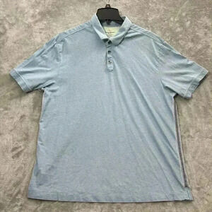 Tommy Bahama Jeans Shirt Mens XL Polo Island Modern Fit Pima Cotton Blue